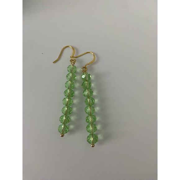 green bead earrings - Picture 4 of 4